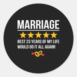 23結婚した年23結婚周年 ラウンドシール