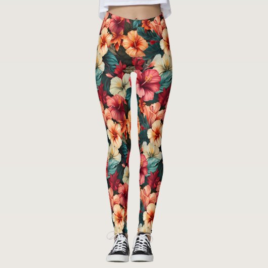 #23花柄 レギンス (正面)