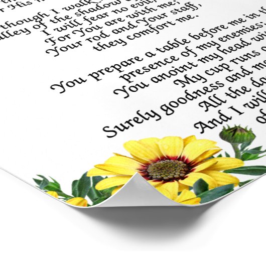 23詩篇、主はわたしの羊飼いだ ポスター (角)