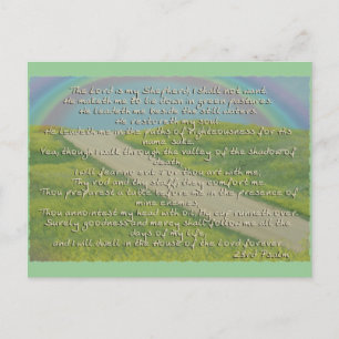 23詩篇THE LORD IS MY SHEPHERD BIBLE聖なる書物、 経典 ポストカード