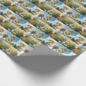 23誕生日の女性の風船 ラッピングペーパー (角)