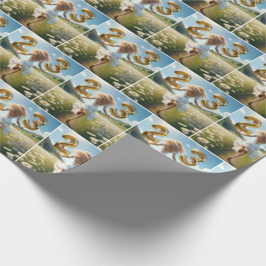 23誕生日の女性の風船 ラッピングペーパー (角)