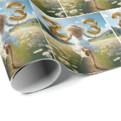 23誕生日の女性の風船 ラッピングペーパー (ロールコーナー)