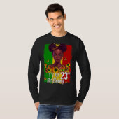 23誕生日23歳のブラックメラニンW Tシャツ (正面フル)