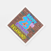 23誕生日～おもしろい、アーバングラフィティインスパイアルック スタンダードランチョンナプキン (角)