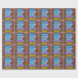 23誕生日:おもしろい、アーバングラフィティインスパイアルック ラッピングペーパー