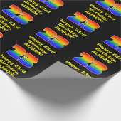 23誕生日:おもしろい、カラフルレインボーインスパイア# 23 ラッピングペーパー (角)