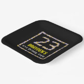 23誕生日:フローラ花数名前をカスタムする ペーパープレート (傾斜あり)