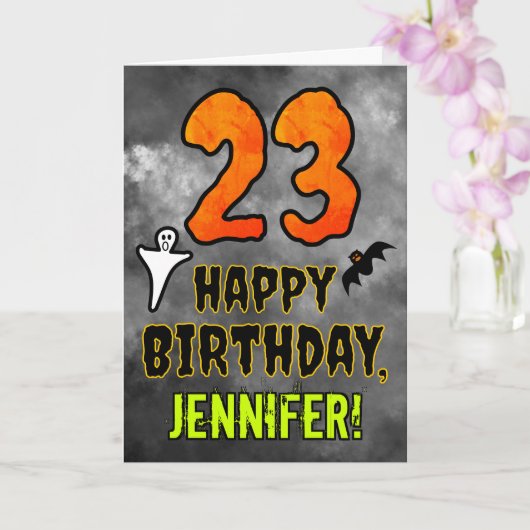 23誕生日: Erieハロウィーンテーマ+名前をカスタムする カード (蘭)