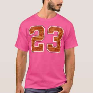 23赤金ゴールドスポーツ番号 Tシャツ