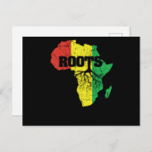 23黒い歴史の月アフリカのプライドアパレルギフト。 インビテーションポストカード (正面/裏面)