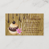 232のチョコレート名刺のベーカリーのカップケーキのカラメル 名刺 (裏面)