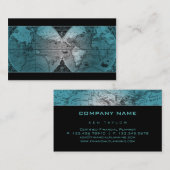 232の旅行名刺の世界地図の地球の青 名刺 (正面/裏面)