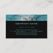 232の旅行名刺の世界地図の地球の青 名刺 (裏面)