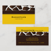 232はっきりしたなサロンのスパビジネス粋なキリンの黄色 名刺 (正面/裏面)