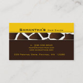 232はっきりしたなサロンのスパビジネス粋なキリンの黄色 名刺 (裏面)