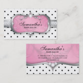 232キュートドットジュエリー美容師 モダン 名刺 (正面/裏面)