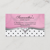 232キュートドットジュエリー美容師 モダン 名刺 (裏面)