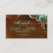 232グランジグリッターサロンスパブラウンブルー 名刺 (裏面)