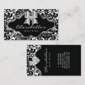 232サロンスパシルバーボウジュエルダマスク 名刺 (正面/裏面)