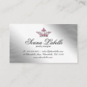 232スパークルジュエリー名刺ゼブラクラウンピンク 名刺 (裏面)