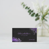 232トレンディーのサロンのスパの花のアポイントメントカードPurpl 予約カード (スタンド正面)