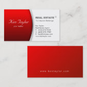 232不動産の名刺の円形の赤い銀 名刺 (正面/裏面)