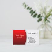 232不動産の名刺の円形の赤い銀 名刺 (スタンド正面)