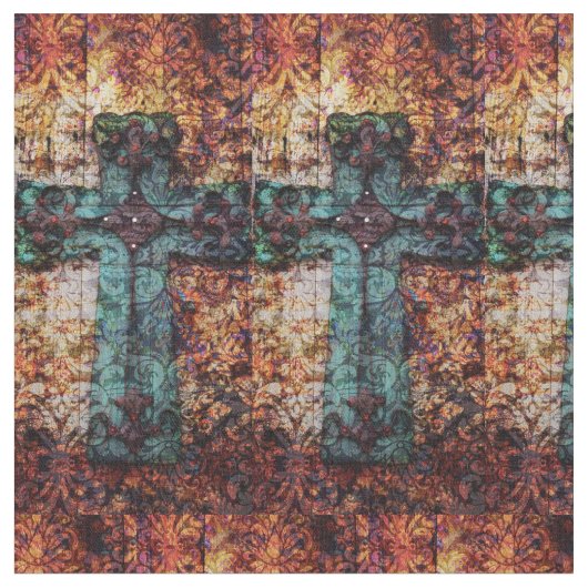 232十字のヴィンテージ旧式で素朴なc.の生地 ファブリック (クローズアップ)