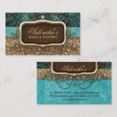 232日焼けのファッションのシャンデリアの不動産業者D 名刺 (正面/裏面)