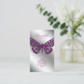 233美しい名刺サロンバタフライパープル 予約カード (スタンド正面)