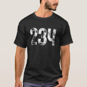 234 Area Code Akron OH Mobile Telephone Area Code  Tシャツ (正面)