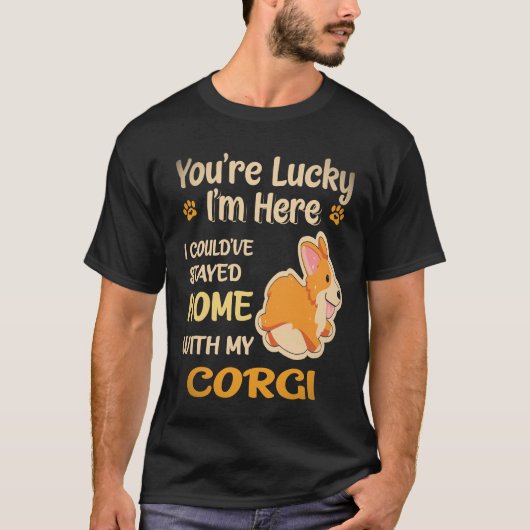 23 あなたはラッキーコーギー Tシャツ (正面)