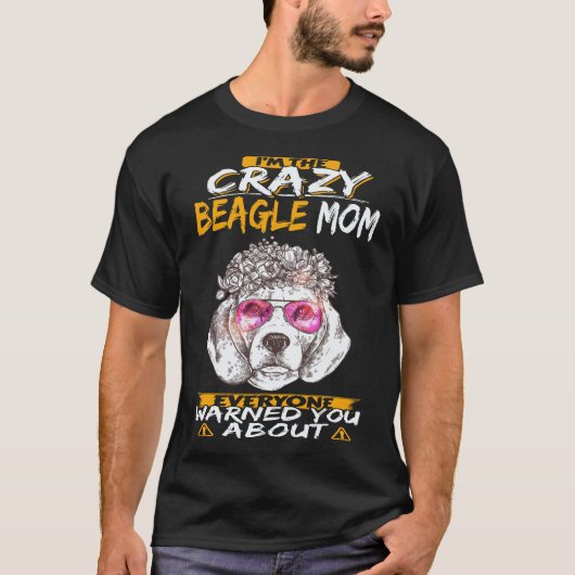 23 クレイジービーグルママ ビーグル Tシャツ (正面)