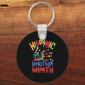 23.ナショナル・ヒスパニック伝統月すべての国。 キーホルダー (正面)