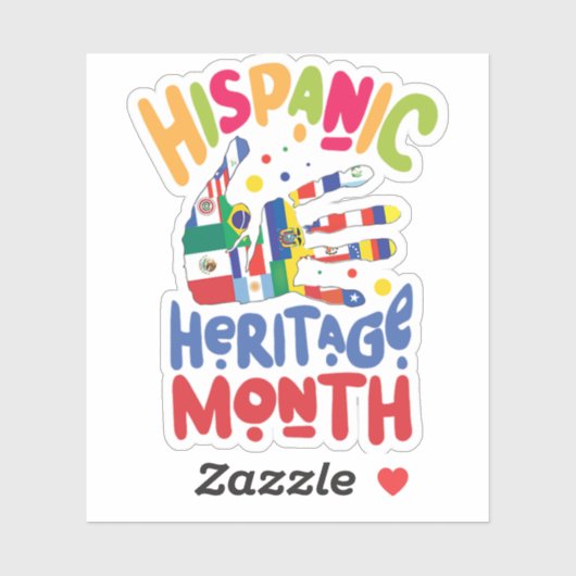 23.ナショナル・ヒスパニック伝統月すべての国。 シール (シート)