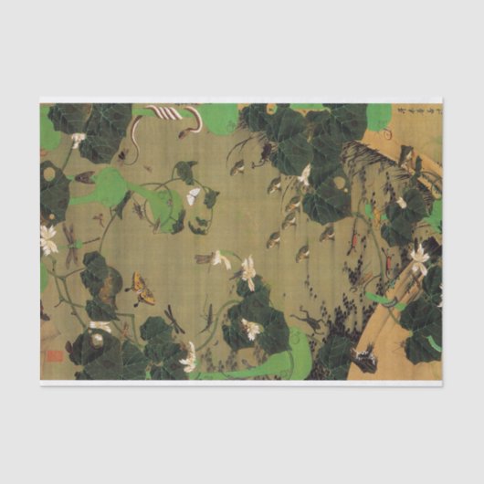 23.池辺群虫図,若冲池のある生き物，寂聴 薄葉紙 (正面)