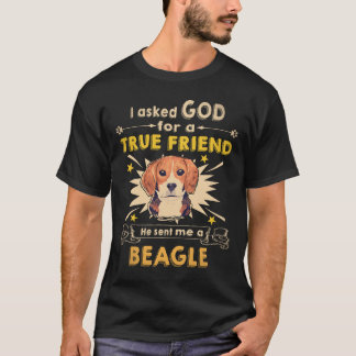 23 神様に尋ねた - 真の友達 - ビーグル Tシャツ