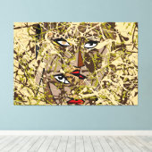 23_006、スプラッタ絵を描アート キャンバスプリント (インサイチュ (ウッドフロア))