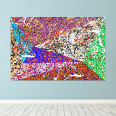 23_014、（ばちゃばちゃ）跳ねる抽象芸術 キャンバスプリント (インサイチュ (ウッドフロア))