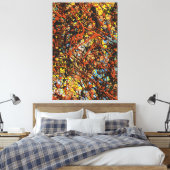 23_017、（ばちゃばちゃ）跳ねる抽象芸術 キャンバスプリント (インサイチュ (寝室))