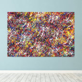 23_025、(ばちゃばちゃ)跳ねる抽象芸術 キャンバスプリント (インサイチュ (ウッドフロア))