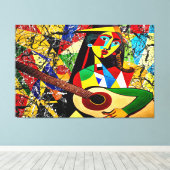 23_028,抽象芸術,キュービズム,(ばちゃばちゃ)跳ねる,芸術。 キャンバスプリント (インサイチュ (ウッドフロア))