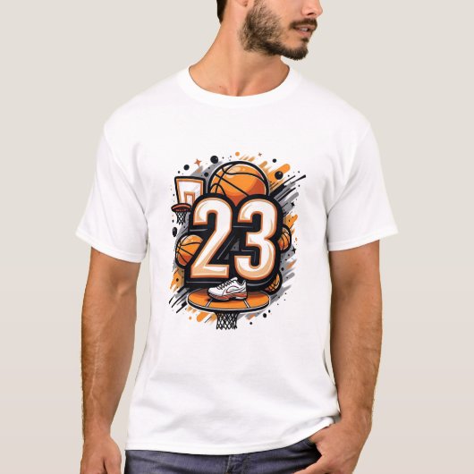 23 basketball fans   tシャツ (正面)