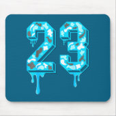 23 Drip Camo Gamma Blue Matching  マウスパッド (正面)