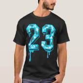 23 Drip Camo Gamma Blue Matching  Tシャツ (正面)