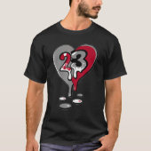 23 Drip Heart Particle Grey 9s Matching Tシャツ (正面)