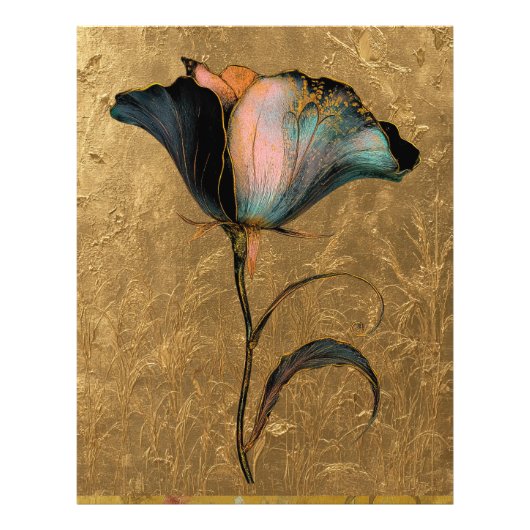 *~* 23 F4フラワーエレガント金ゴールドヴィンテージ フォトプリント            (正面)