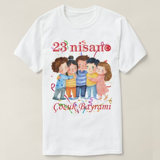 23 Nisan Tシャツ - 子供の祭典のお祝いTシャツ (デザイン正面)