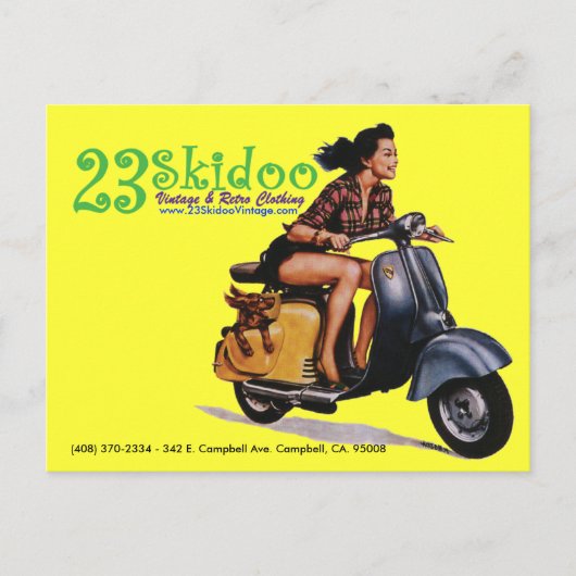 23 Skiはがき ポストカード (正面)